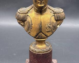 Bronze-Tone Vintage Bust of Napoleon Bonaparte