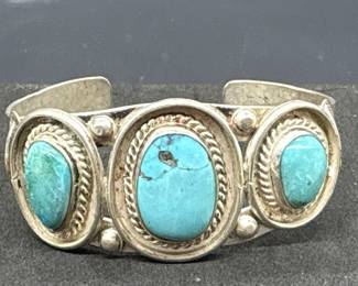 Sterling Silver w/ Turquoise Cuff Bracelet