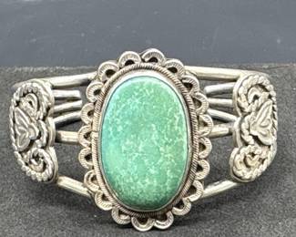 Sterling Silver w/ Turquoise Cuff Bracelet
