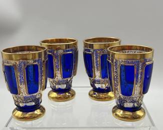 Red & Black Art Glass Purse w/ Multicolored Straps