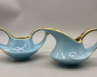 MCM Pearl China Creamer & Sugar w/ 22K Gold