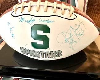 Michigan State football signed by Muddy Waters