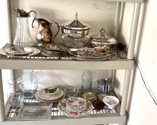 Misc dishes & silver plate