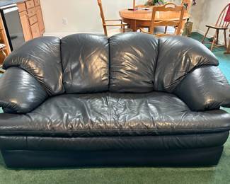 Harris Scott leather love seat