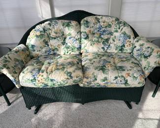 Wicker rocker couch
