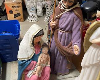 Rare Blown Molds Mary with Jesus and Joseph