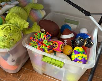Kids toys, footballs