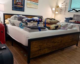 King size bed with mattress 