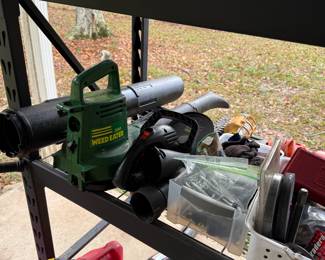 Electric blower, hedge trimmer