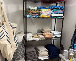 Bath towels, hand towels, beach towels, laundry baskets