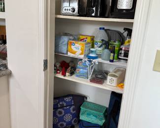 Cleaning products, small appliances, cooler bags