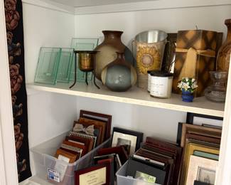 Assortment of frames and decor