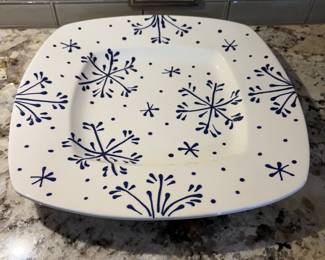 Snowflake platter plate