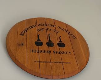 Bourbon, whiskey barrel lid