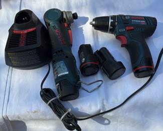 Drill with extra batteries