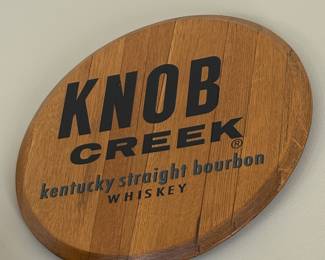 Knob Creek whiskey barrel lid