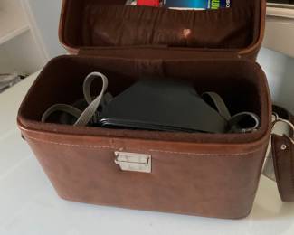 PENTAX CAMERA IN VINTAGE CAMERA BAG