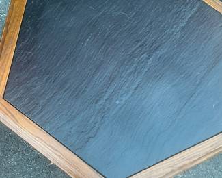 Hexagon slate coffee table