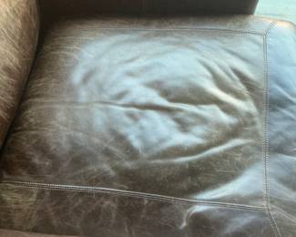 Leather chair and ottoman 