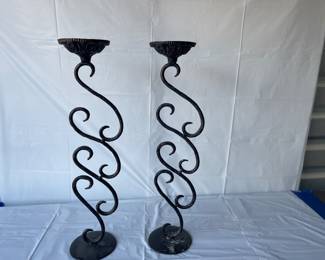 Metal candle holders