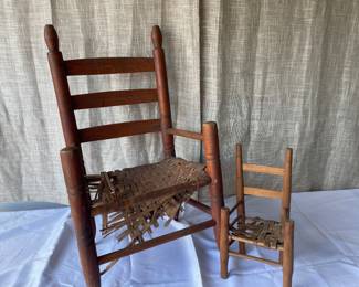 Vintage primitive chairs
