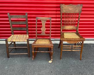 Vintage chairs and rocker