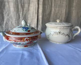Lidded ceramic serving pieces