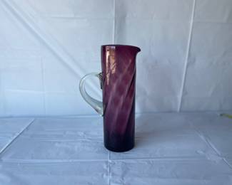Amethyst glass pitcher