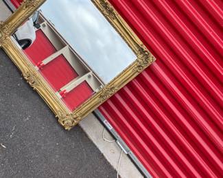 Ornate gold mirror
