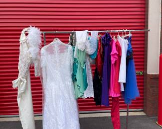 Vintage dance costumes and wedding dresses