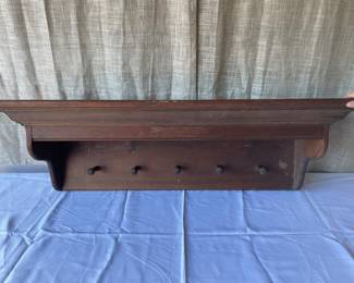 Wooden wall shelf
