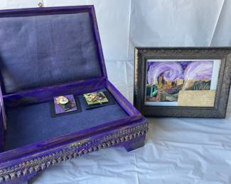 Mixed media art box and picture