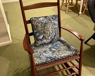 Hardwood Ladderback Armchair Rocker
