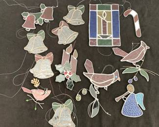 Leaded Glass Holiday Ornaments