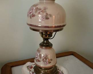 Antique Milk Glass Lamp