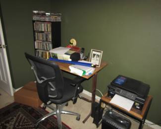 another office chair and computer desk