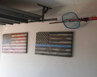 wall mounted flag signs