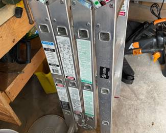 We have 3 aluminum ladders and 2 wooden ones.