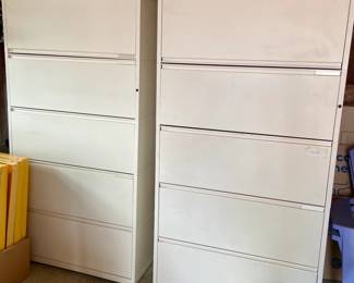 Heavy duty, wall size metal shelving. Over 6'feet tall.