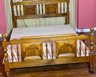 Queen sized Maple Wood bed