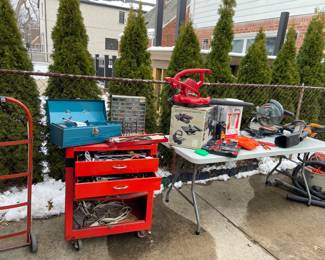 A sample of hand and power tools.