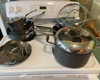 Green Pan and Cooks pans and lids