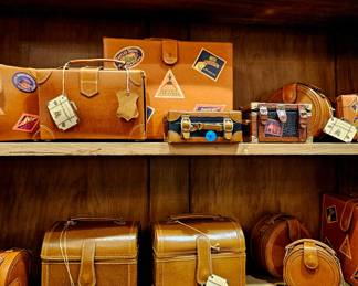 Fun leather mini suitcases