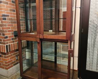 Amazing glass and wood display case