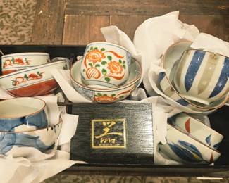 Japanese arita ware set in original box