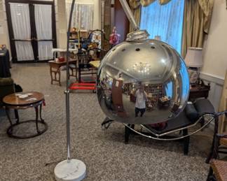 Large globe lamp w marble base