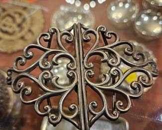 Victorian sterling belt buckle