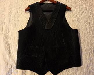 Murga Boot Company custom made elephant (pre-ban)  leather vest