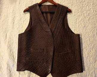 Murga Boot Company custom made elephant (pre-ban)  leather vest