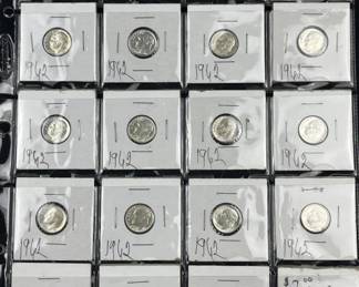 Sleeve of BU Roosevelt Silver Dimes